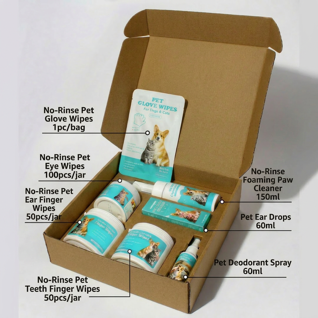 7-Piece No-Rinse Pet Grooming Kit